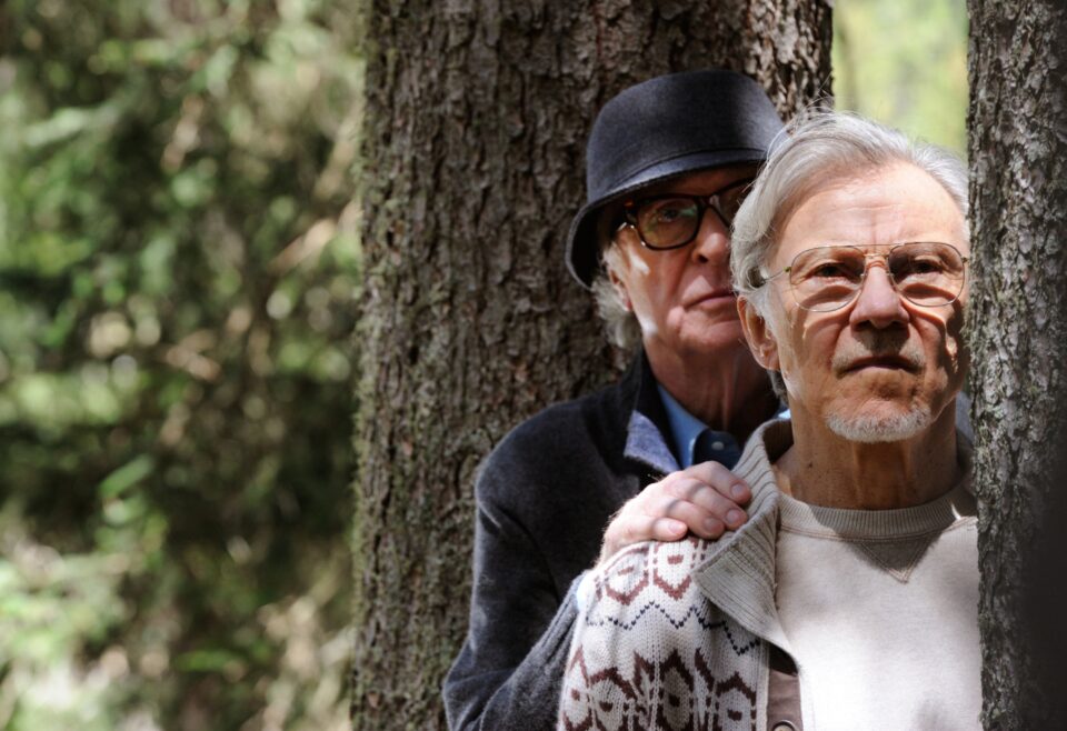 SET DEL FILM "LA GIOVINEZZA" DI PAOLO SORRENTINO.
NELLA FOTO MICHAEL CAINE E  HARVEY KEITEL.
FOTO DI GIANNI FIORITO