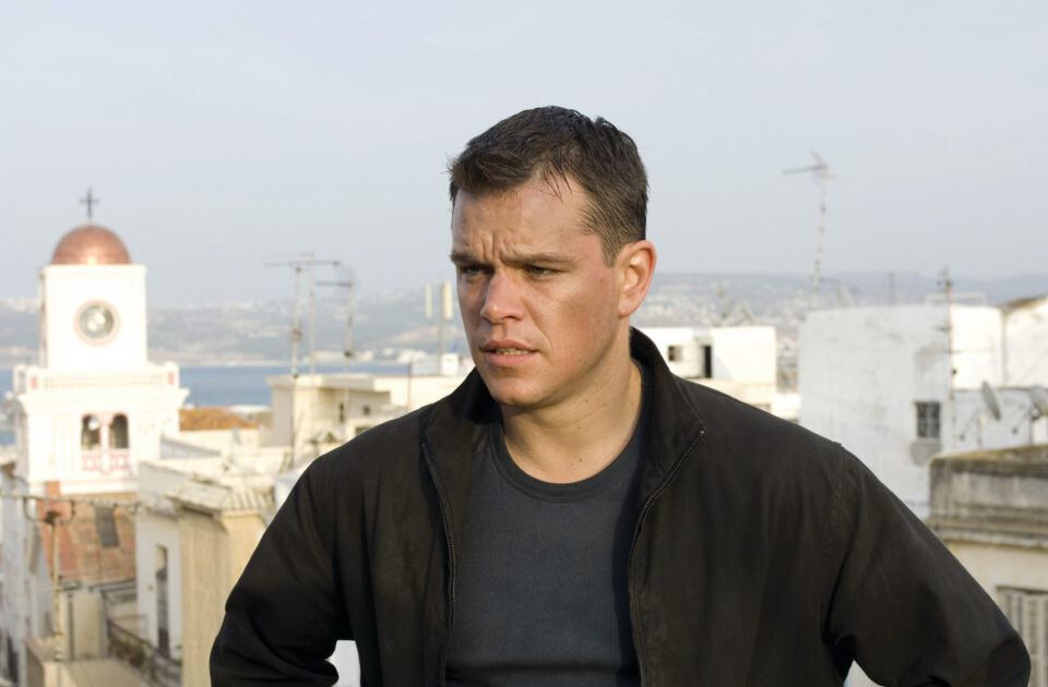 Jason Bourne (MATT DAMON) surveys his quarry in Tangier in the espionage thriller that takes Bourne back home: ?The Bourne Ultimatum?.