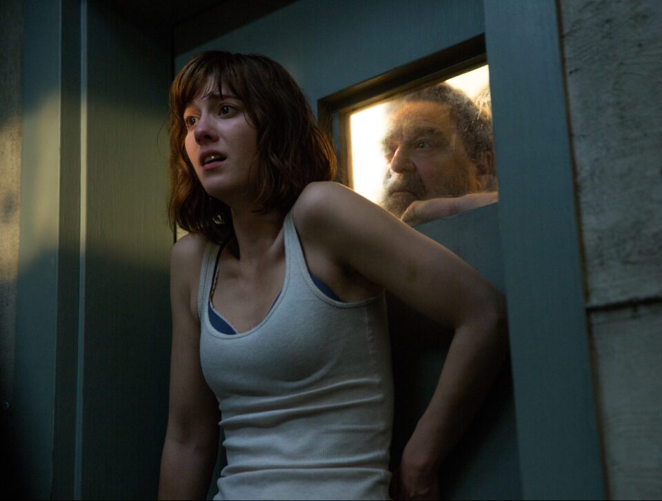 John Goodman as Henry; Mary Elizabeth Winstead as Michelle in 10 CLOVERFIELD LANE; by Paramount